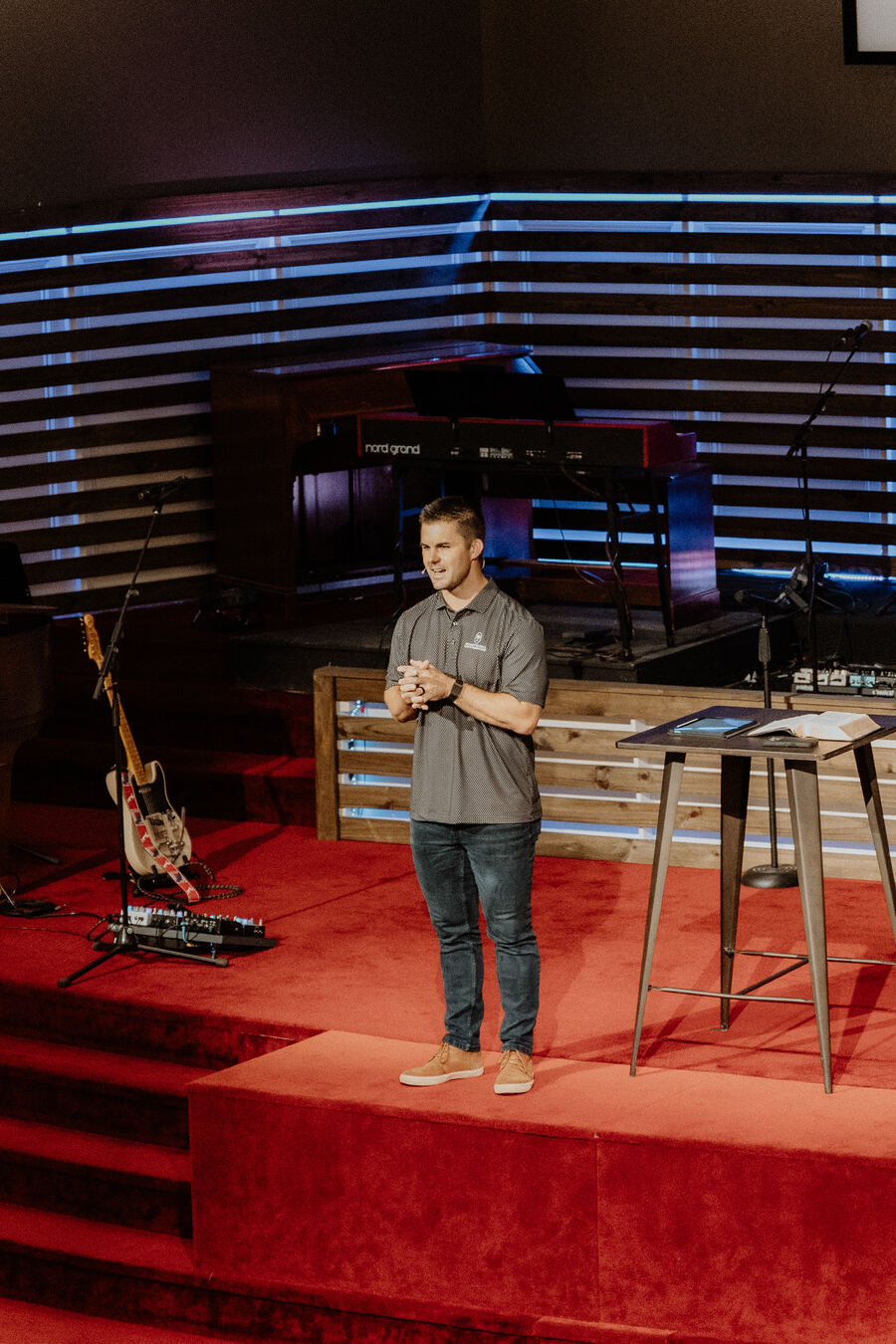 A pastor teaching at Belvedere.