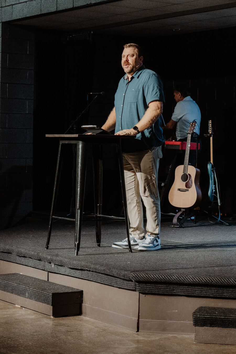 A pastor teaching at Crossbridge.