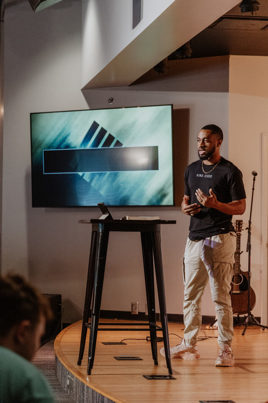 Teaching to a room of adults.