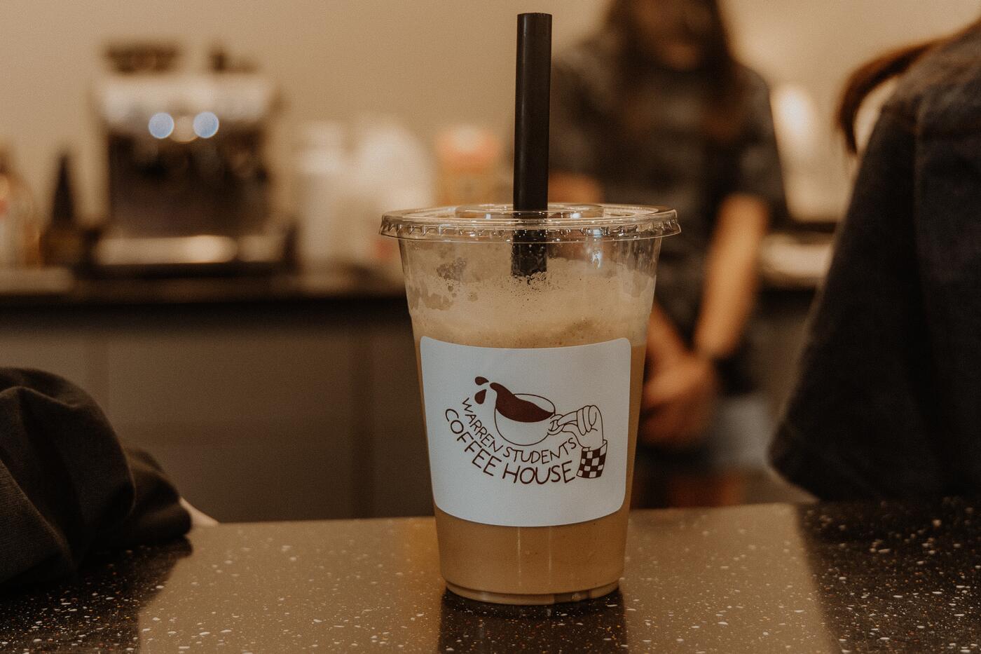 A coffee cup from the church coffee bar.