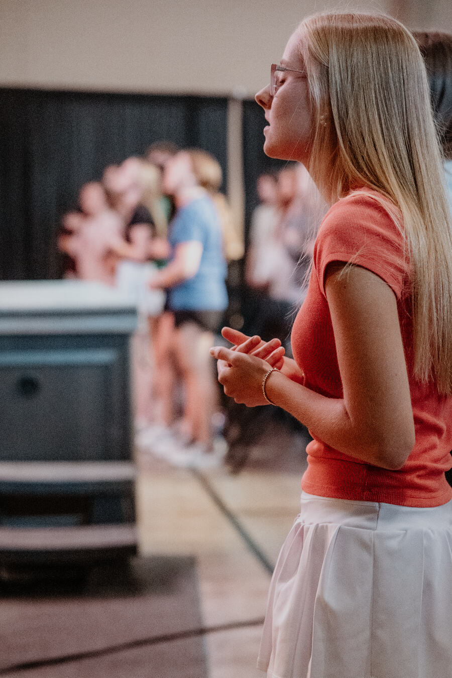 A student in the crowd.