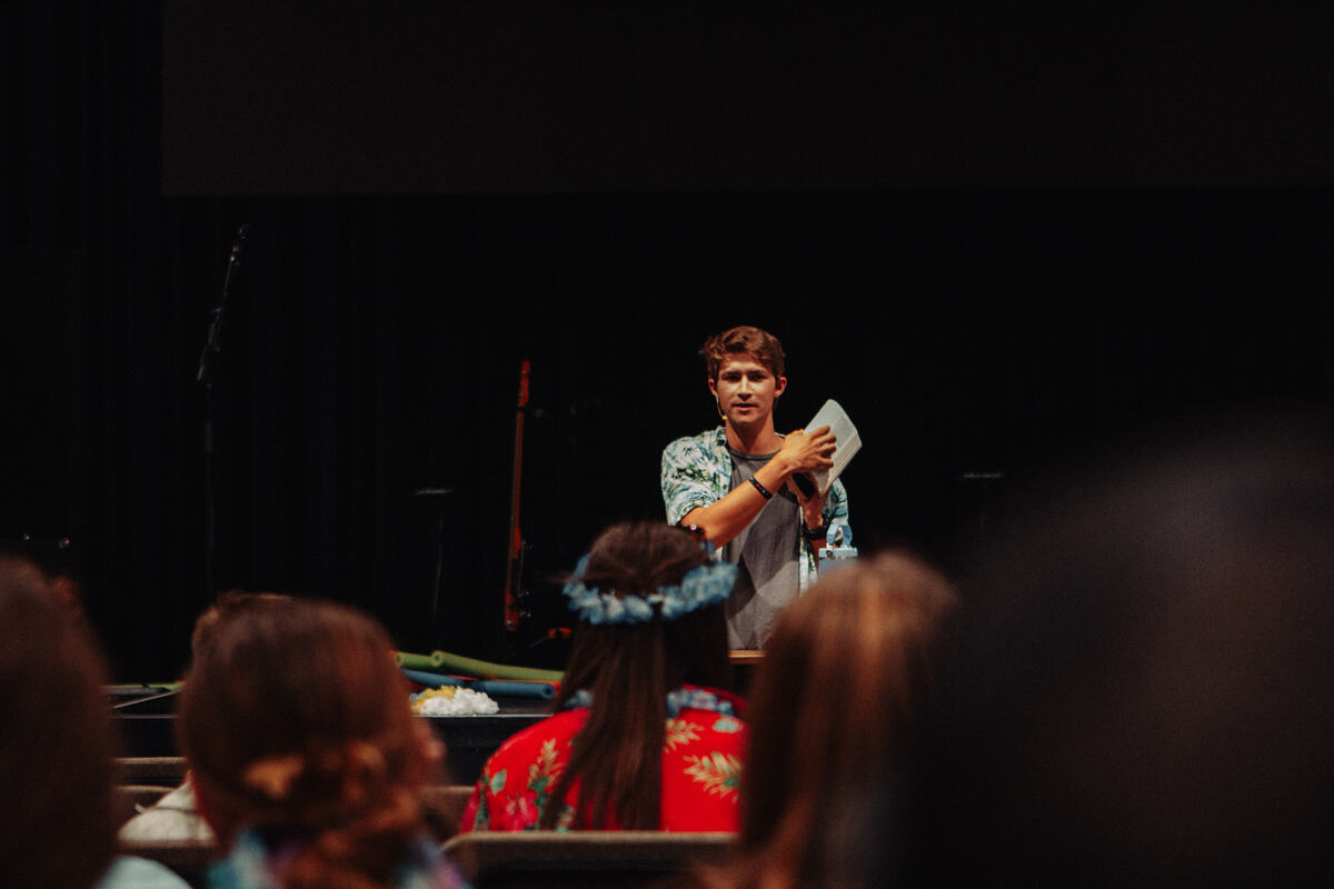 A student in the crowd.